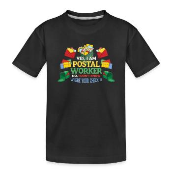 Drôle de bureau de poste - T-shirt bio Premium Enfant - noir - Devant