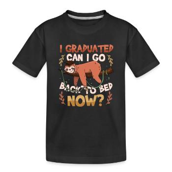 I graduated. - Kids' Premium Organic T-Shirt - black - Front