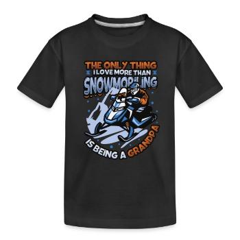 Motoneige Grand-père Motoneige - T-shirt bio Premium Enfant - noir - Devant