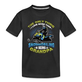 Motoneige Grand-père Motoneige - T-shirt bio Premium Enfant - noir - Devant