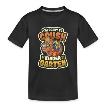 Ich Bin Bereit, Das Monster Vom 1. Tag. - Kinder Premium Bio T-Shirt - Schwarz - Vorne