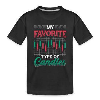 Stock Market Stock TraderMy preferred candlestick type, stock market - Kids' Premium Organic T-Shirt - black - Front