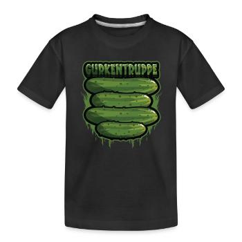 Gurkentruppe Mannschafts Outfit Humor Verein - Kinder Premium Bio T-Shirt - Schwarz - Vorne