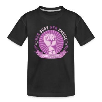 Son corps, son choix, les droits des femmes Pro Choice - T-shirt bio Premium Enfant - noir - Devant