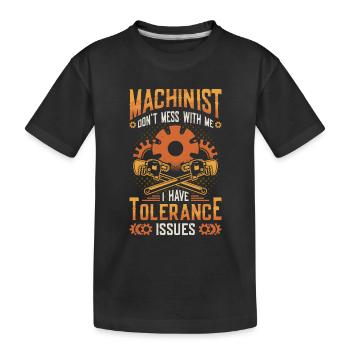 Les opérateurs de machines ont des problèmes de tolérance - T-shirt bio Premium Enfant - noir - Devant