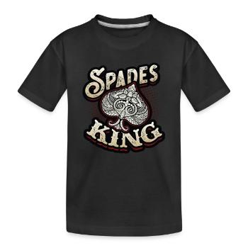 Roi de pique, cartes de pique - T-shirt bio Premium Enfant - noir - Devant
