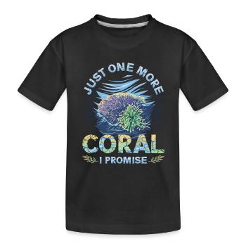 Un seul corail de plus, promis, réservoir de récif - T-shirt bio Premium Enfant - noir - Devant