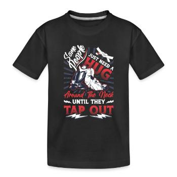Umarmung Um Den Hals, Jiu Jitsu - Kinder Premium Bio T-Shirt - Schwarz - Vorne