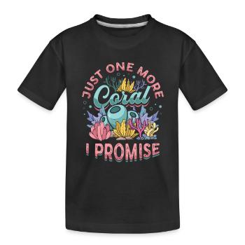 Un seul corail de plus, promis, réservoir de récif - T-shirt bio Premium Enfant - noir - Devant