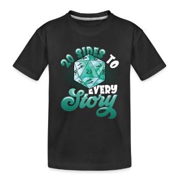 20 pages de chaque histoire, stylo et papier - T-shirt bio Premium Enfant - noir - Devant