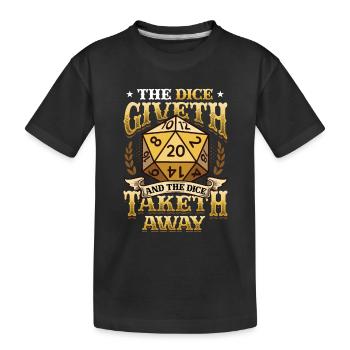 Le cube donne et le cube enlève - T-shirt bio Premium Enfant - noir - Devant