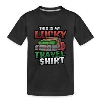 Peur de prendre l’avion, de voyager, de prendre l’avion, de prendre l’avion - T-shirt bio Premium Enfant - noir - Devant