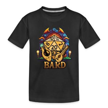Classes de personnages RPG D20 Pen And Paper - T-shirt bio Premium Enfant - noir - Devant