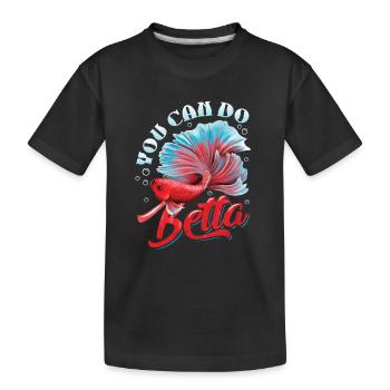 Haltung Von Betta-fischen - Kinder Premium Bio T-Shirt - Schwarz - Vorne