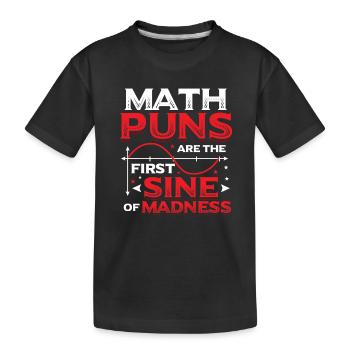 Mathe-Lehrer, Mathe-Schüler, Mathe-Wortspiele - Kinder Premium Bio T-Shirt - Schwarz - Vorne