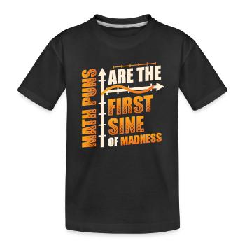 Mathe-Lehrer, Mathe-Schüler, Mathe-Wortspiele - Kinder Premium Bio T-Shirt - Schwarz - Vorne