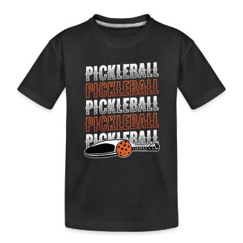 Pickleball-Liebhaber - Kinder Premium Bio T-Shirt - Schwarz - Vorne