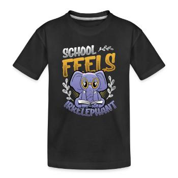 L’école se sent Irrelephant, anti-école - T-shirt bio Premium Enfant - noir - Devant