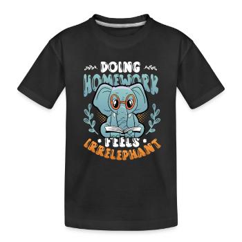 Hausaufgaben machen, fühlt sich nicht gut an - Kinder Premium Bio T-Shirt - Schwarz - Vorne