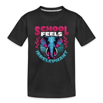 L’école se sent Irrelephant, anti-école - T-shirt bio Premium Enfant - noir - Devant