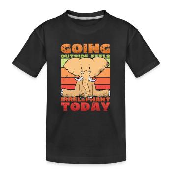Sortir aujourd’hui semble paresseux - T-shirt bio Premium Enfant - noir - Devant