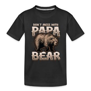 Don't mess with dad - Kids' Premium Organic T-Shirt - black - Front
