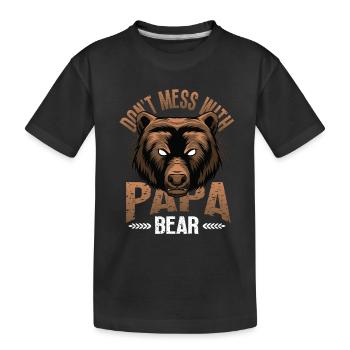 Don't mess with dad - Kids' Premium Organic T-Shirt - black - Front