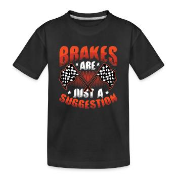 Les freins ne sont qu’une suggestion, Racing Checkered - T-shirt bio Premium Enfant - noir - Devant