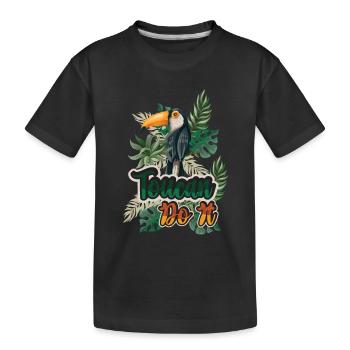 Toucan Do It - Kinder Premium Bio T-Shirt - Schwarz - Vorne