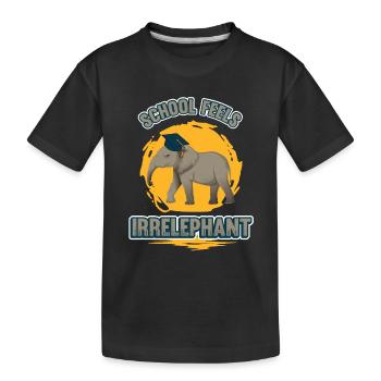 L’école se sent Irrelephant, anti-école - T-shirt bio Premium Enfant - noir - Devant