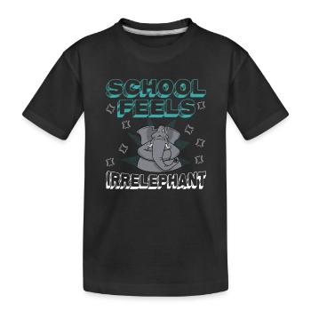 L’école se sent Irrelephant, anti-école - T-shirt bio Premium Enfant - noir - Devant