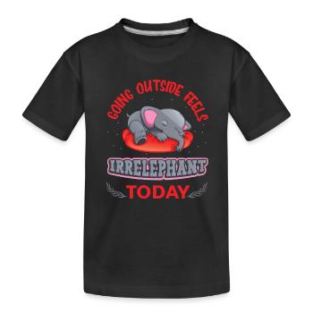 Sortir aujourd’hui semble paresseux - T-shirt bio Premium Enfant - noir - Devant