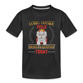 Sortir aujourd’hui semble paresseux - T-shirt bio Premium Enfant - noir - Devant