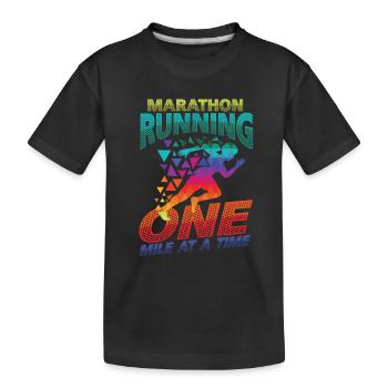 Marathon, un kilomètre à la fois Marathon - T-shirt bio Premium Enfant - noir - Devant