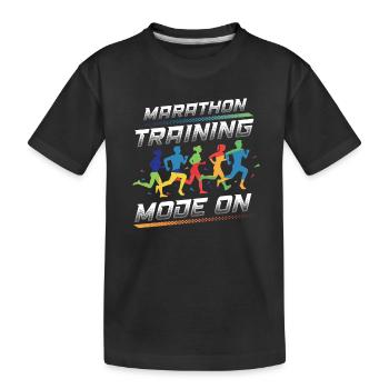 Marathon-Trainingsmodus, auf Marathon Runner - Kinder Premium Bio T-Shirt - Schwarz - Vorne