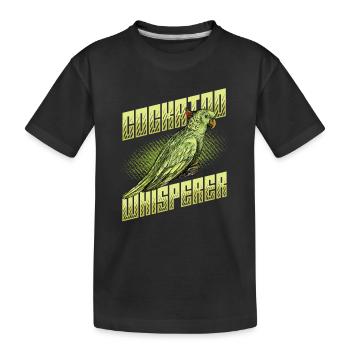 Kakaduflüsterer, Kakadu, Vogel - Kinder Premium Bio T-Shirt - Schwarz - Vorne