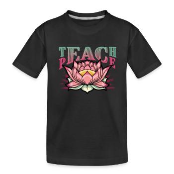 Enseigner la paix - T-shirt bio Premium Enfant - noir - Devant