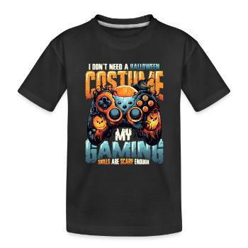 Compétences de jeu effrayantes pour Halloween - T-shirt bio Premium Enfant - noir - Devant