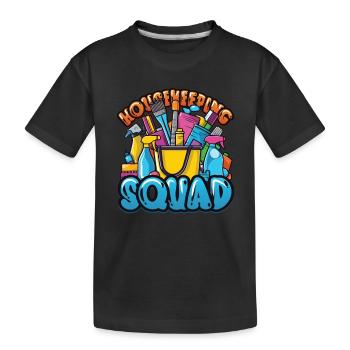 Équipe de ménage, Personnel de l’hôtel, Service de ménage - T-shirt bio Premium Enfant - noir - Devant