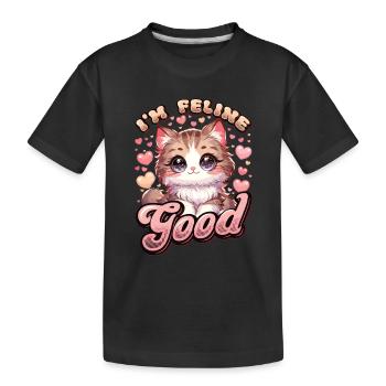 Drôle De Chat Dame, Chat Maman - T-shirt bio Premium Enfant - noir - Devant