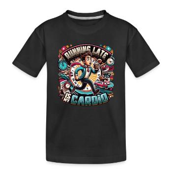 Running Late Humor Sarcasm Always Late - Kids' Premium Organic T-Shirt - black - Front