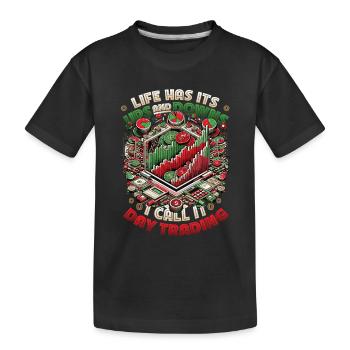 Aktien Börse Trading Chart - Lustiges Daytrader - Kinder Premium Bio T-Shirt - Schwarz - Vorne