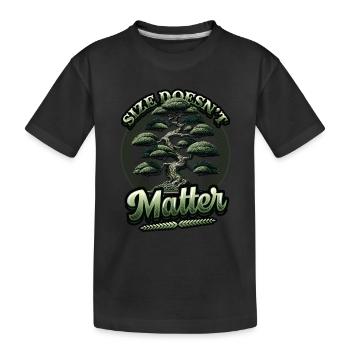 Bonsai Anbauen Kleiner Japanischer Bonsaibaum - Kinder Premium Bio T-Shirt - Schwarz - Vorne