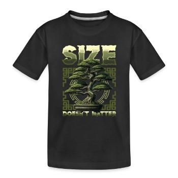 Bonsai Anbauen Kleiner Japanischer Bonsaibaum - Kinder Premium Bio T-Shirt - Schwarz - Vorne