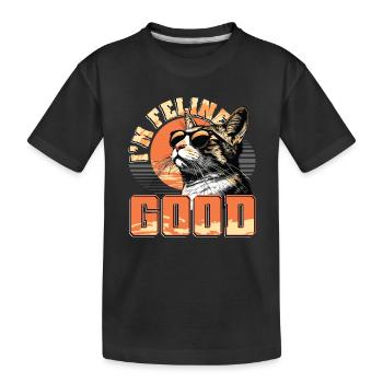 Drôle De Chat Dame, Chat Maman - T-shirt bio Premium Enfant - noir - Devant
