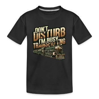 Trainspotting Train Lovers Trains - T-shirt bio Premium Enfant - noir - Devant