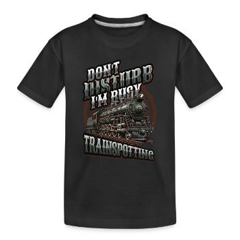 Trainspotting Train Lovers Trains - T-shirt bio Premium Enfant - noir - Devant