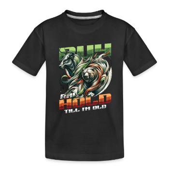 Financial Freedom Actions Investisseur Marché boursier - T-shirt bio Premium Enfant - noir - Devant