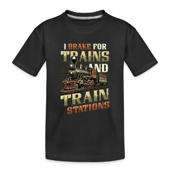Trainspotting Train Lovers Trains - T-shirt bio Premium Enfant - noir - Devant