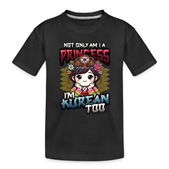 Mädchen Koreanische Herkunft Südkorea - Kinder Premium Bio T-Shirt - Schwarz - Vorne